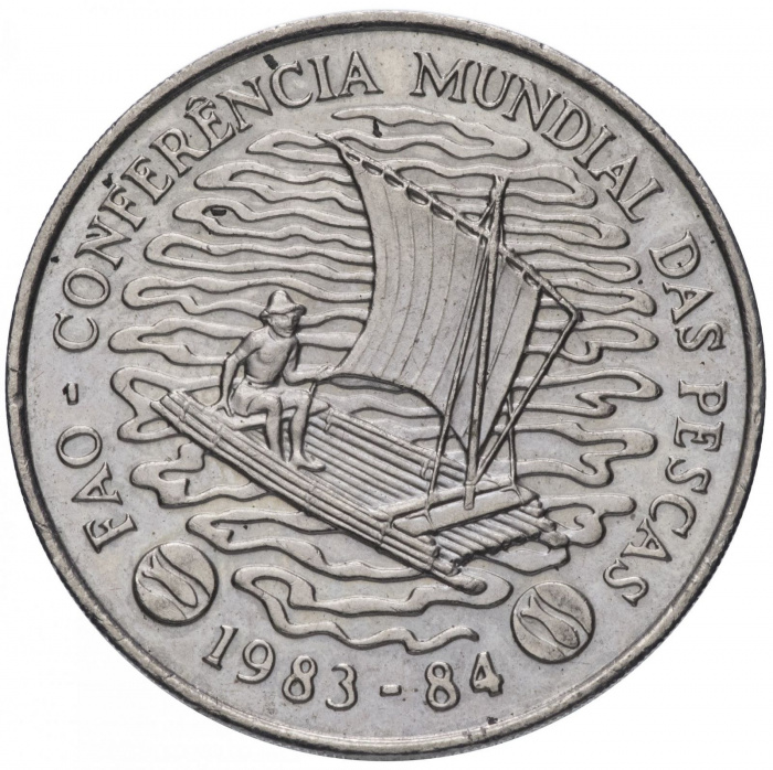 (1983) Монета Мозамбик 1983 год 50 метикал &quot;ФАО. Всемирная конференция по рыболовству&quot;  Медь-Никель 